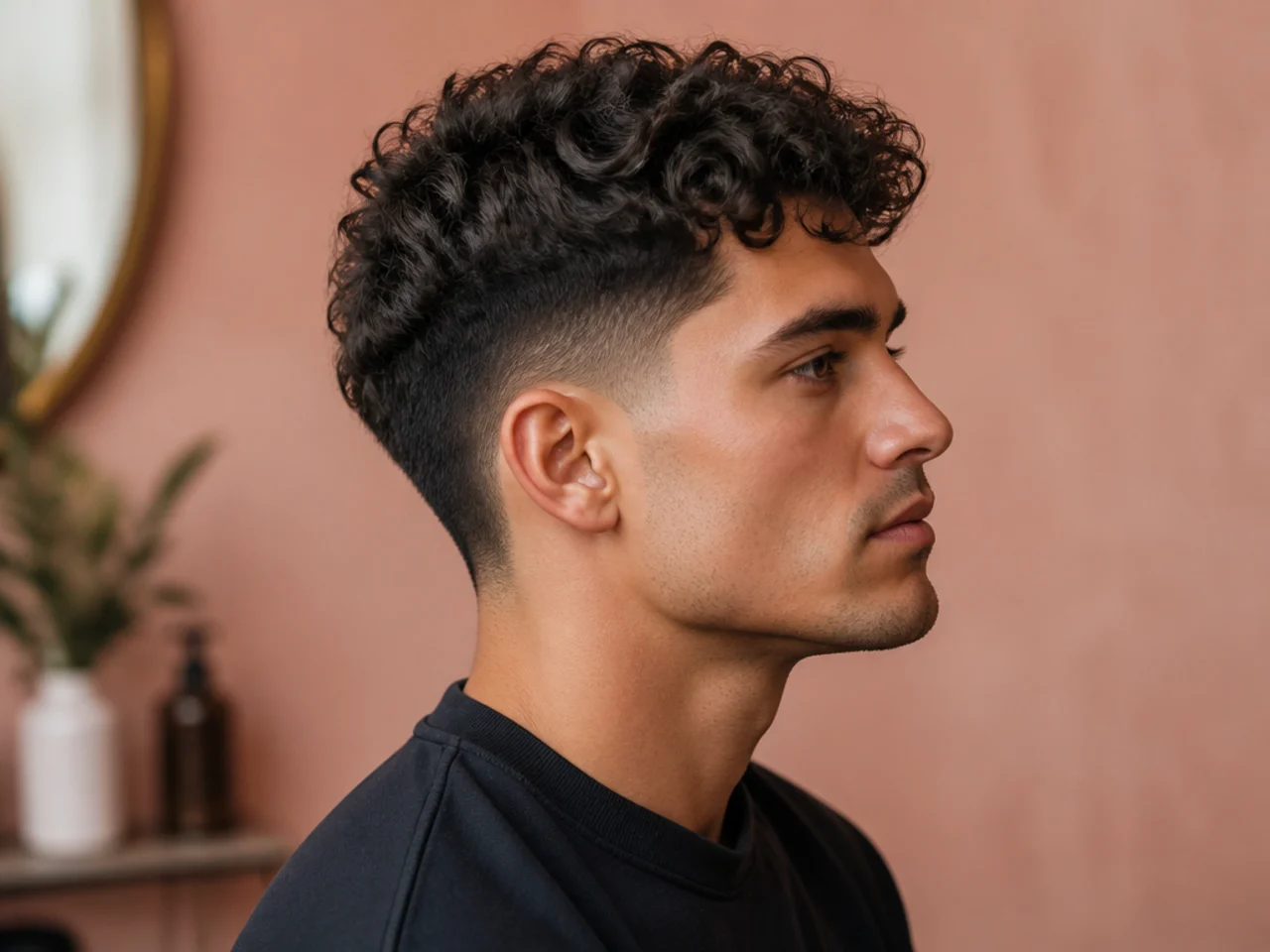 Barber and client booking next appointment at the front desk of a modern barbershop
