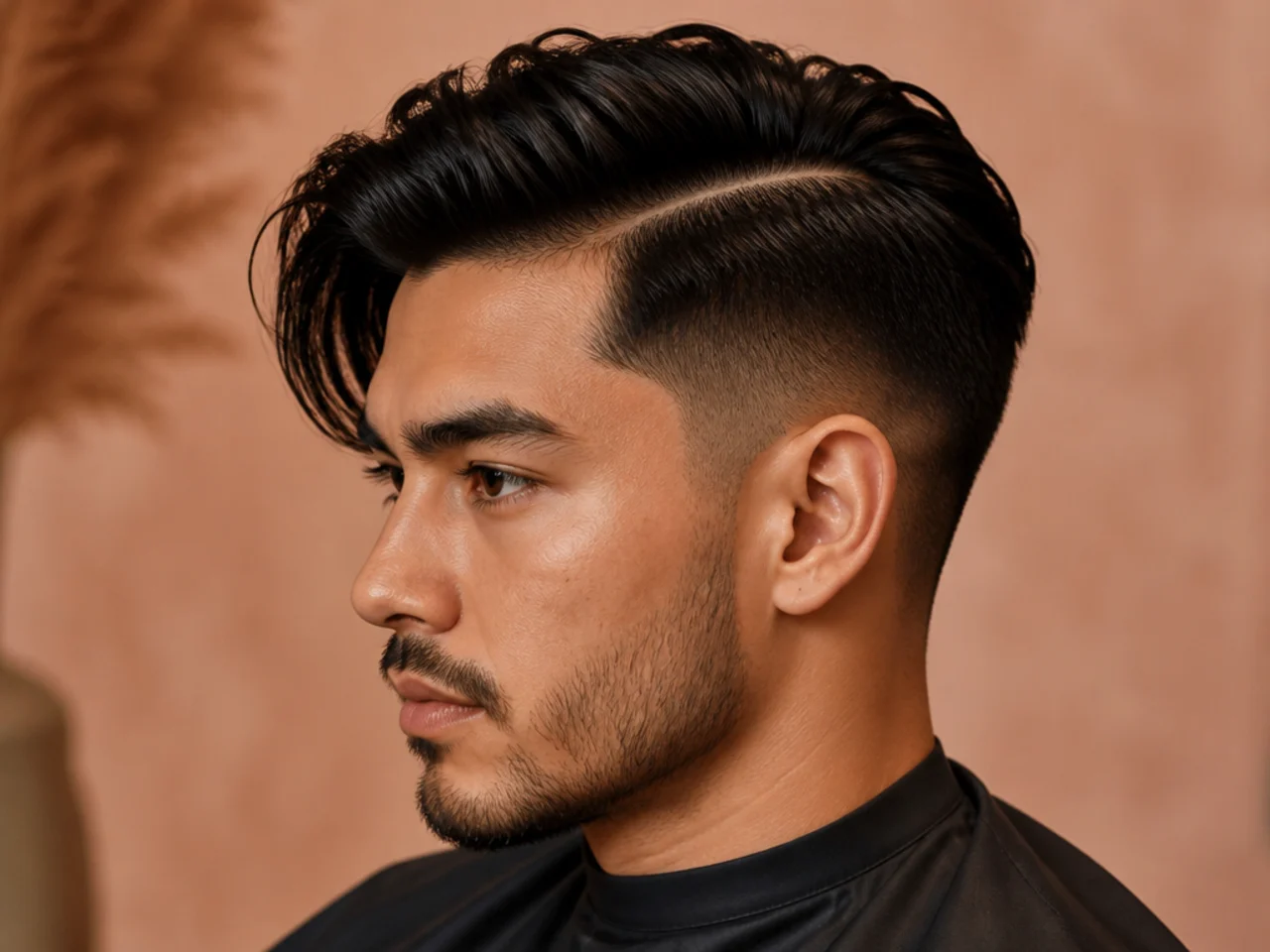 Deep-part undercut side part with disconnected top pushed back from a low deep parting