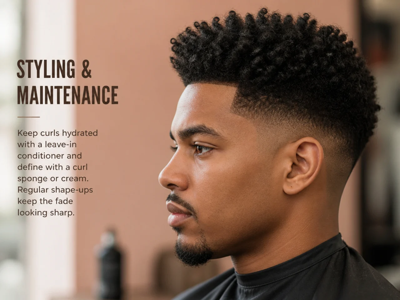 Textured-hair styling essentials — durag, wave brush, afro pick, curl cream, and edger arranged on a warm surface