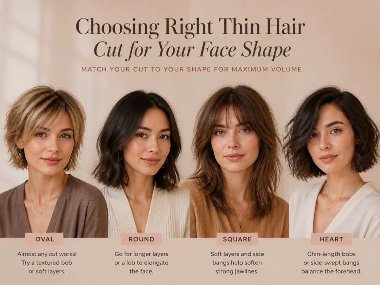 Choosing Right Thin Hair Cut for Your Face Shape