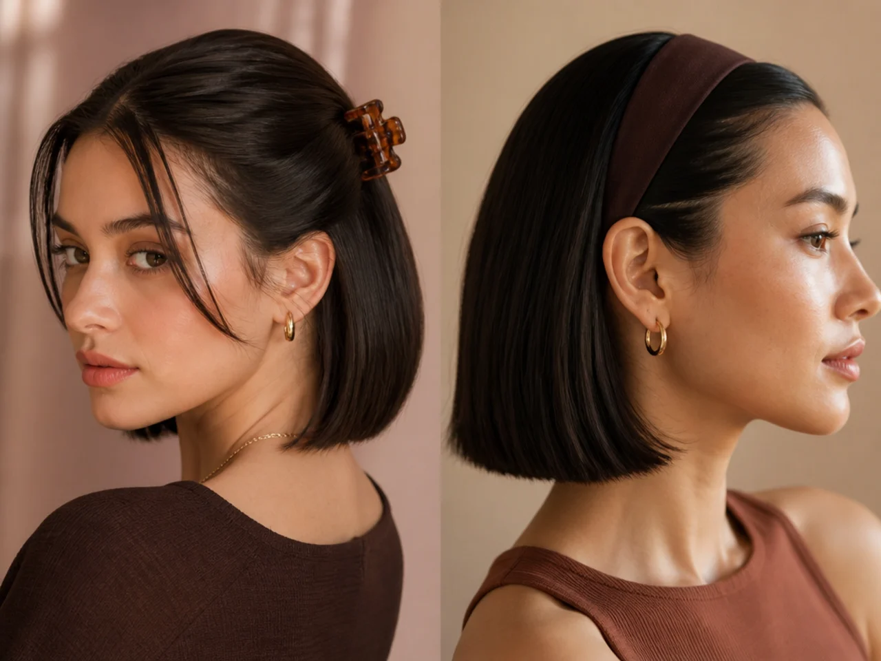 A small claw clip and a headband