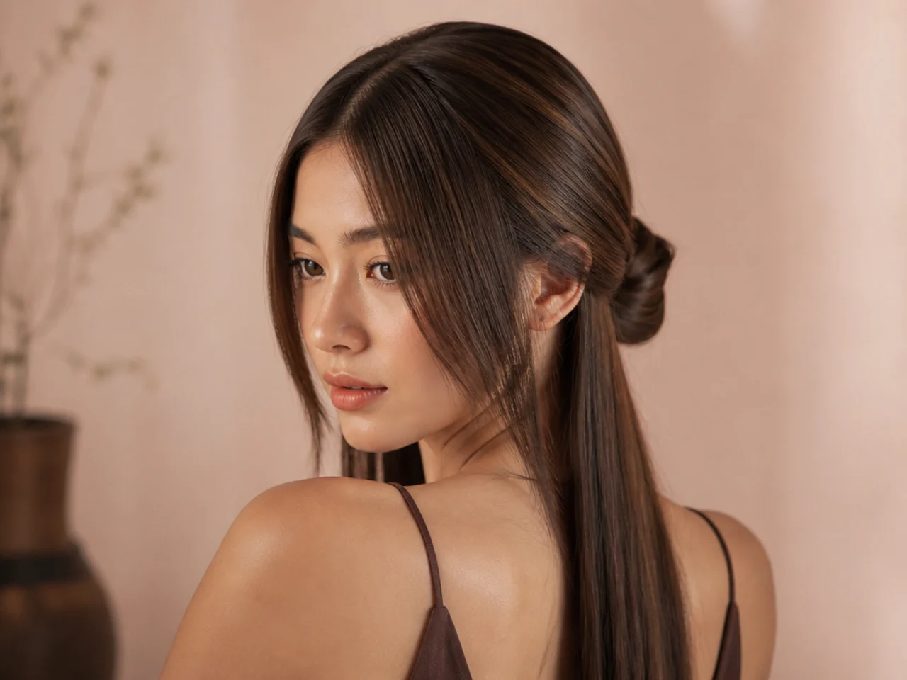 A fine-hair style divided rather than gripped