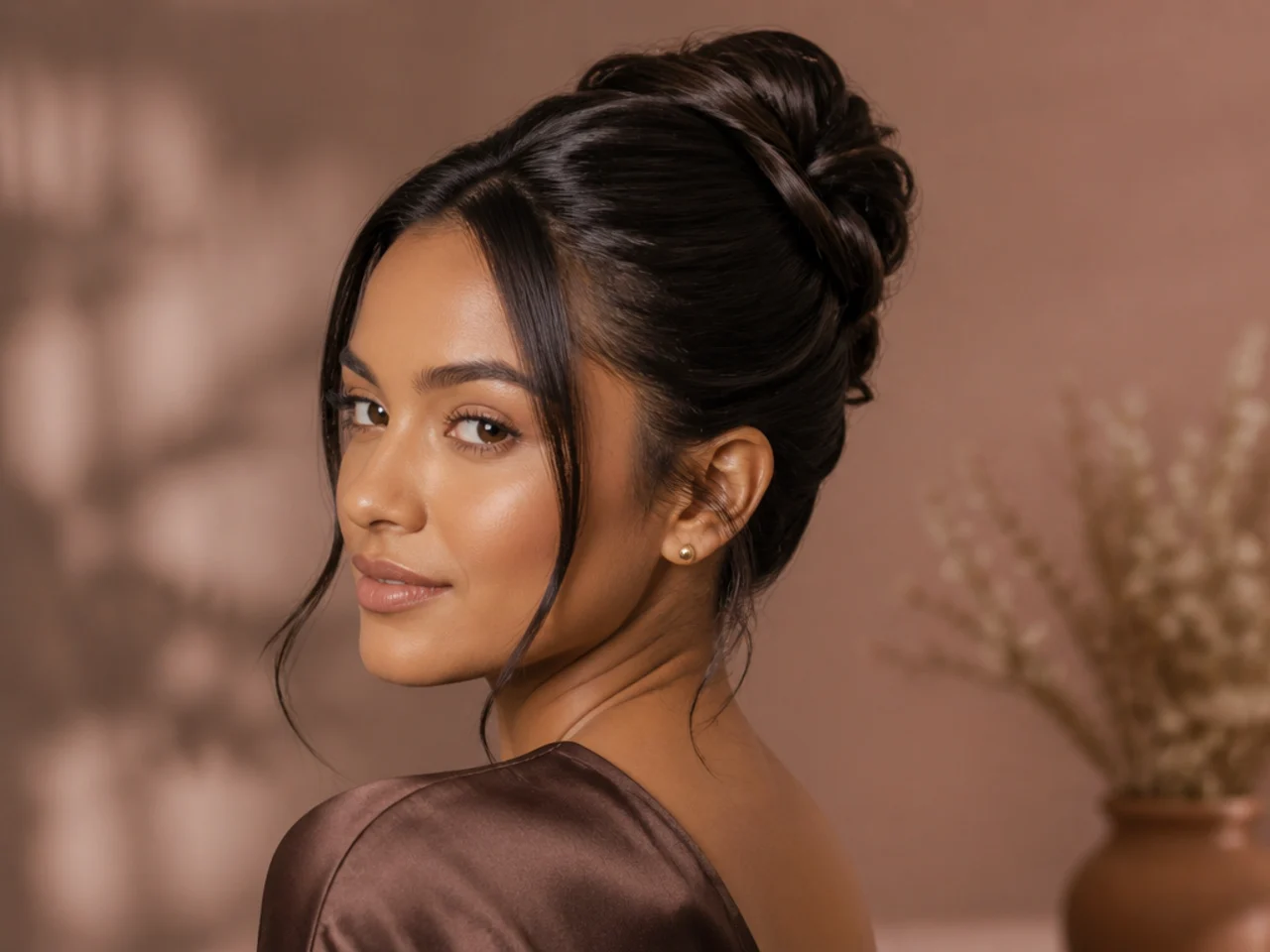 An intricate updo
