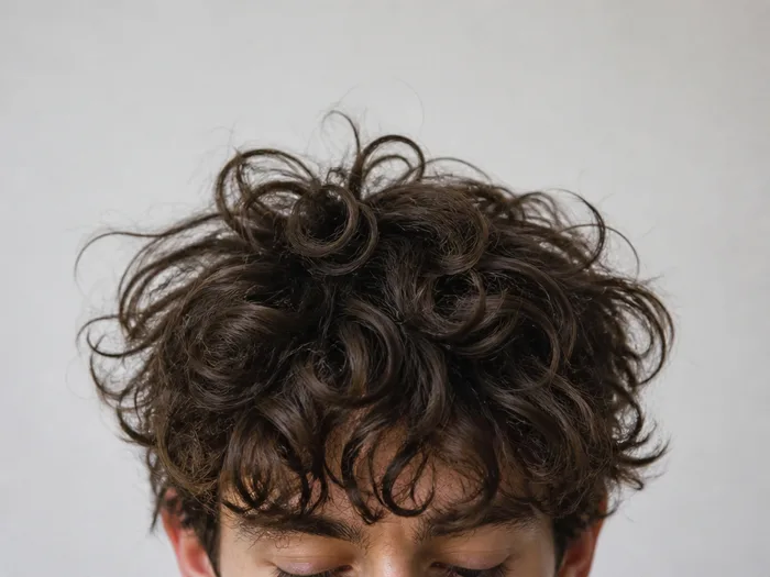 Zombie tousled curls Halloween hairstyle with matte messy texture
