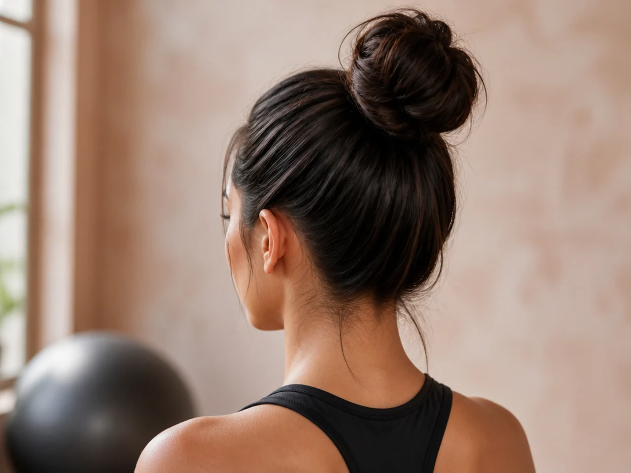 A high bun for exercise