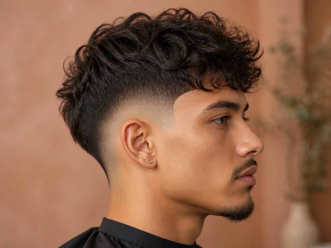 High burst fade with a two block top