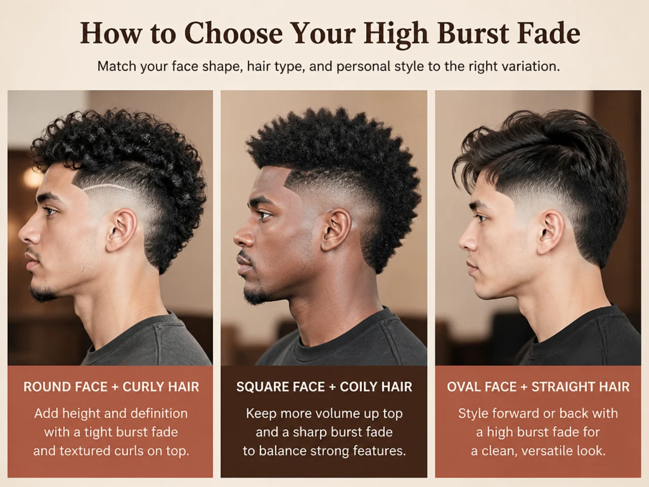 How to choose a high burst fade for your face and hair type