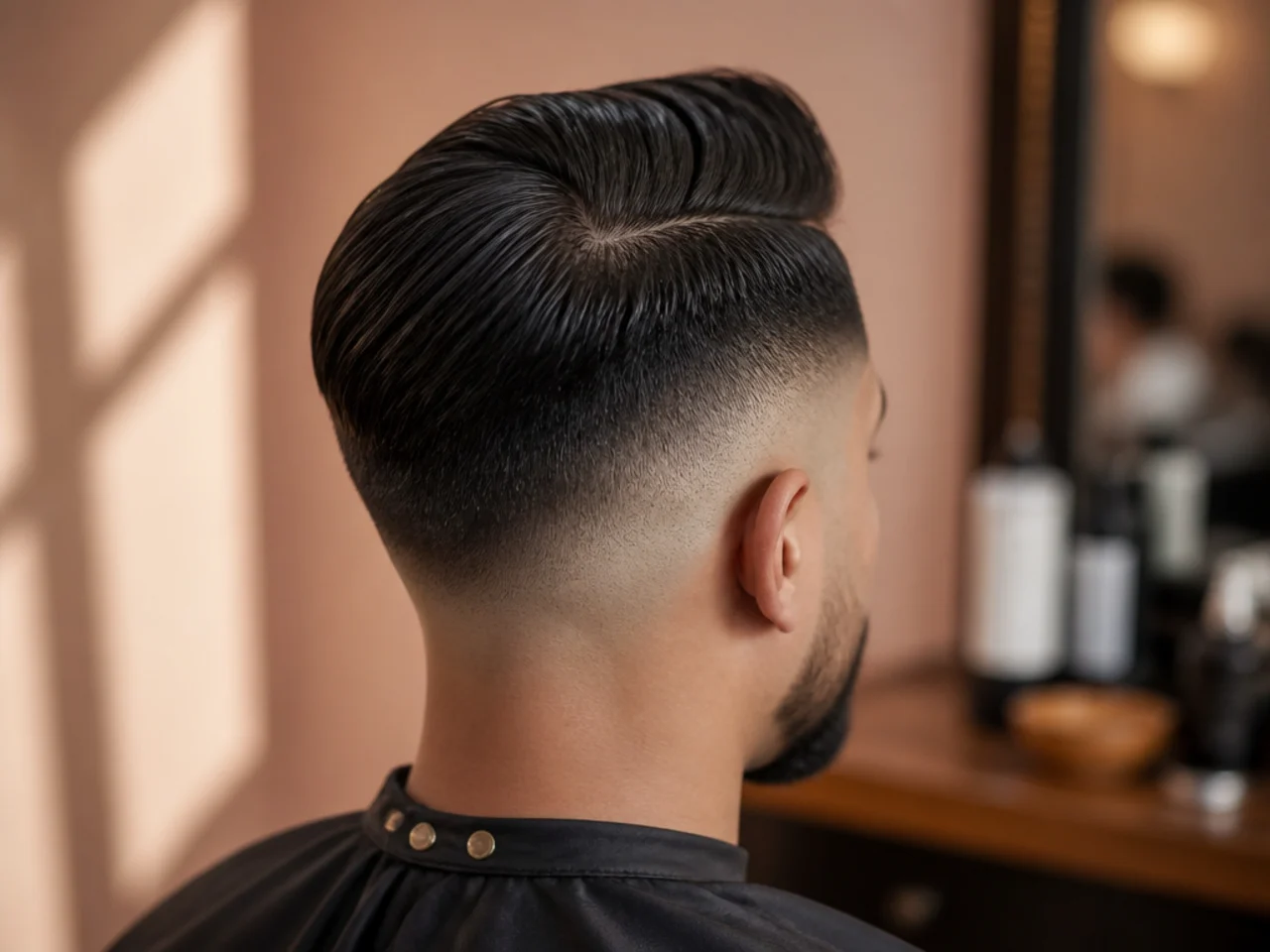 A high fade comb over at week three