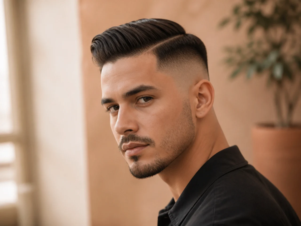 A high skin fade comb over