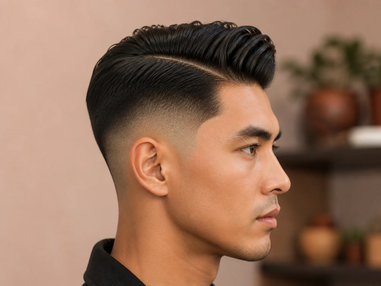A high taper comb over