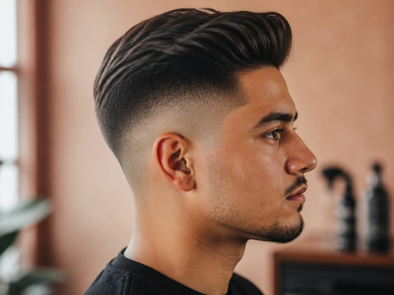 A high-volume high fade comb over