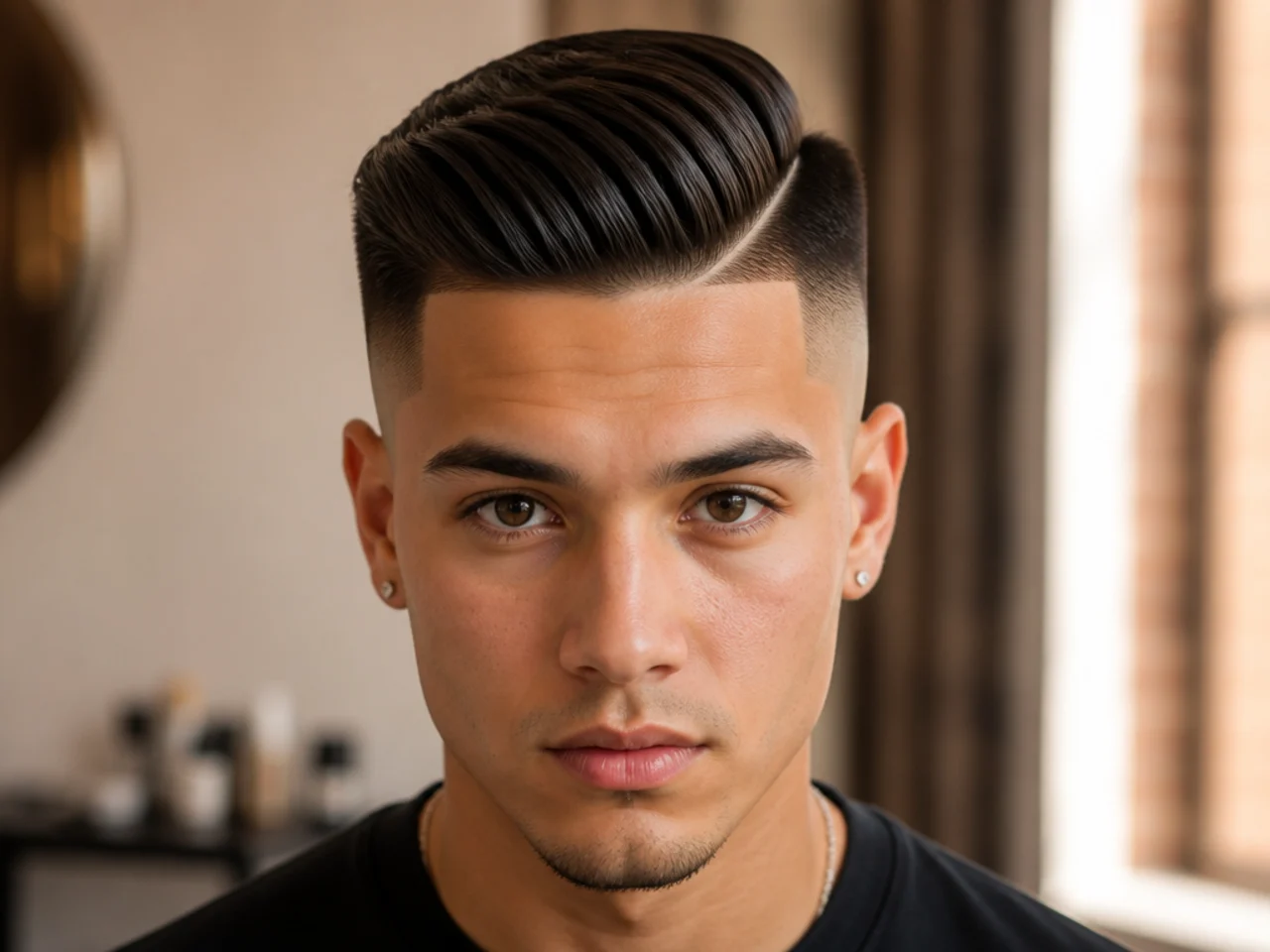 A part line disappearing into a high fade
