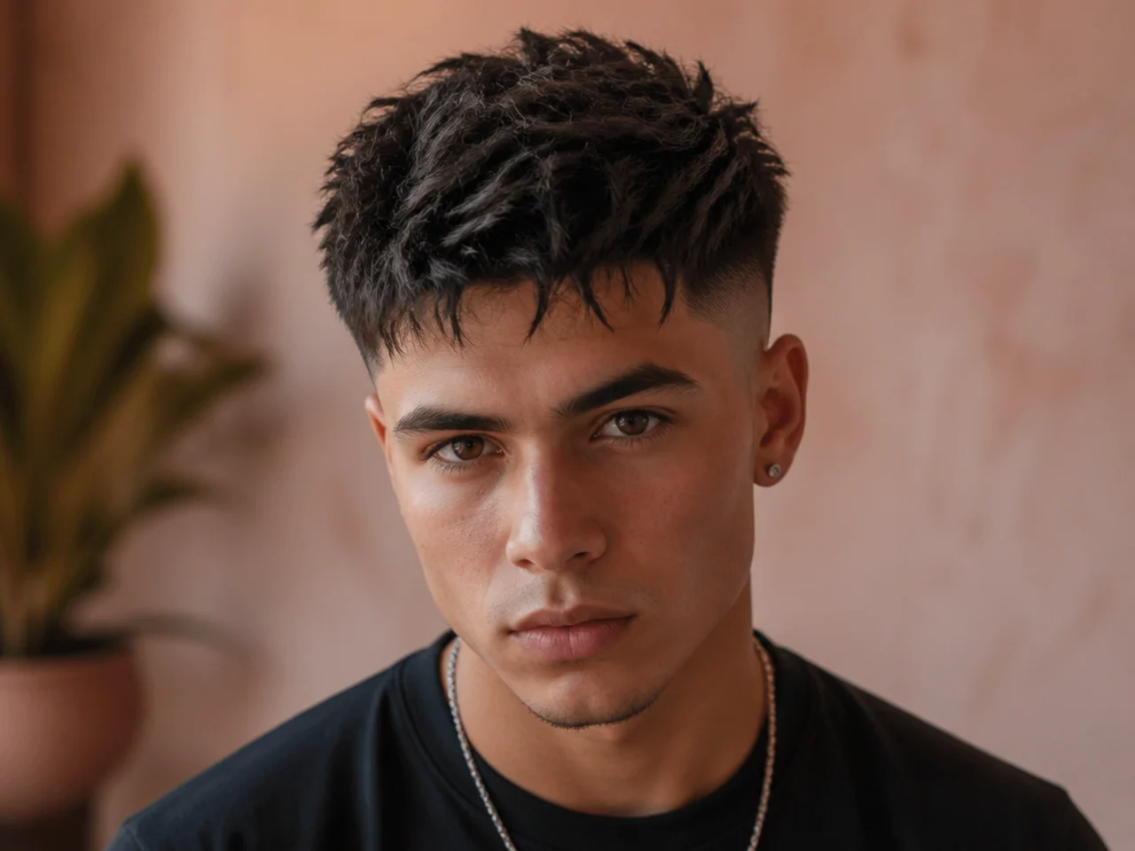 A high taper with a textured top