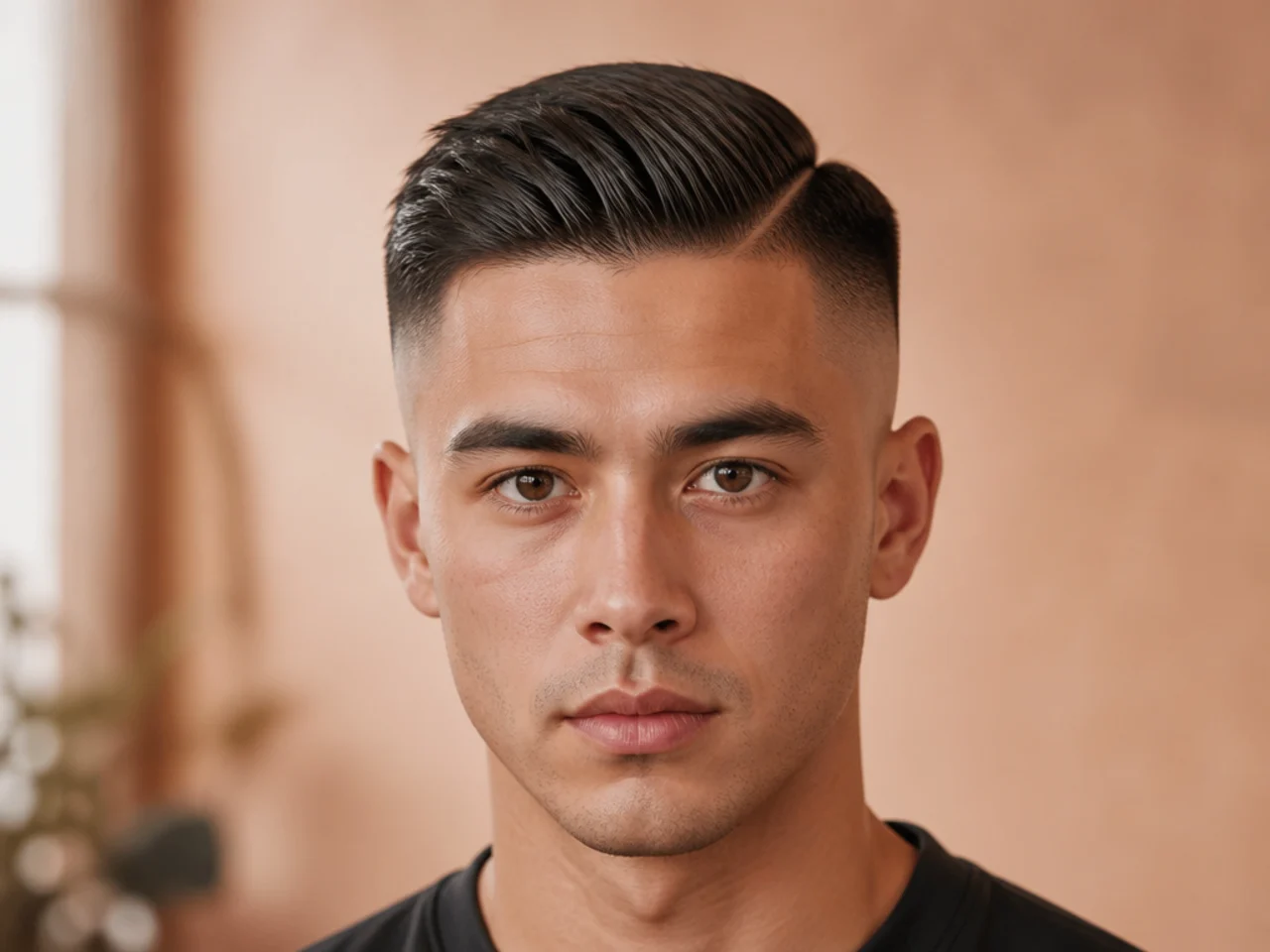A high fade on fine straight hair
