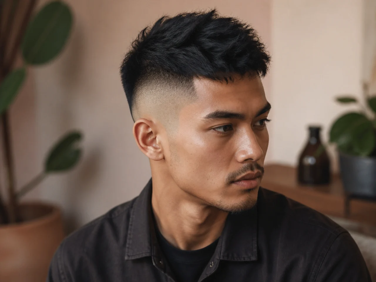Three-quarter view of a saved high fade idea