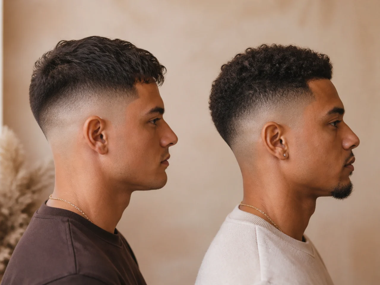 Comparing crown density in two high fade photos