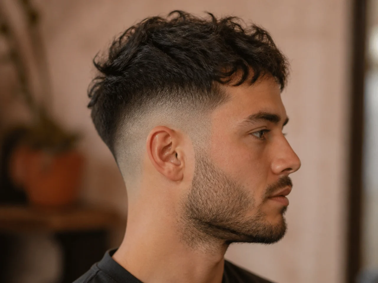 A high fade grown out six weeks