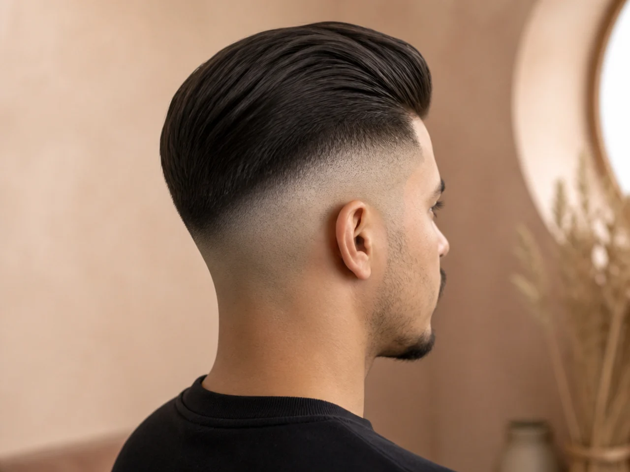 A high fade comb over