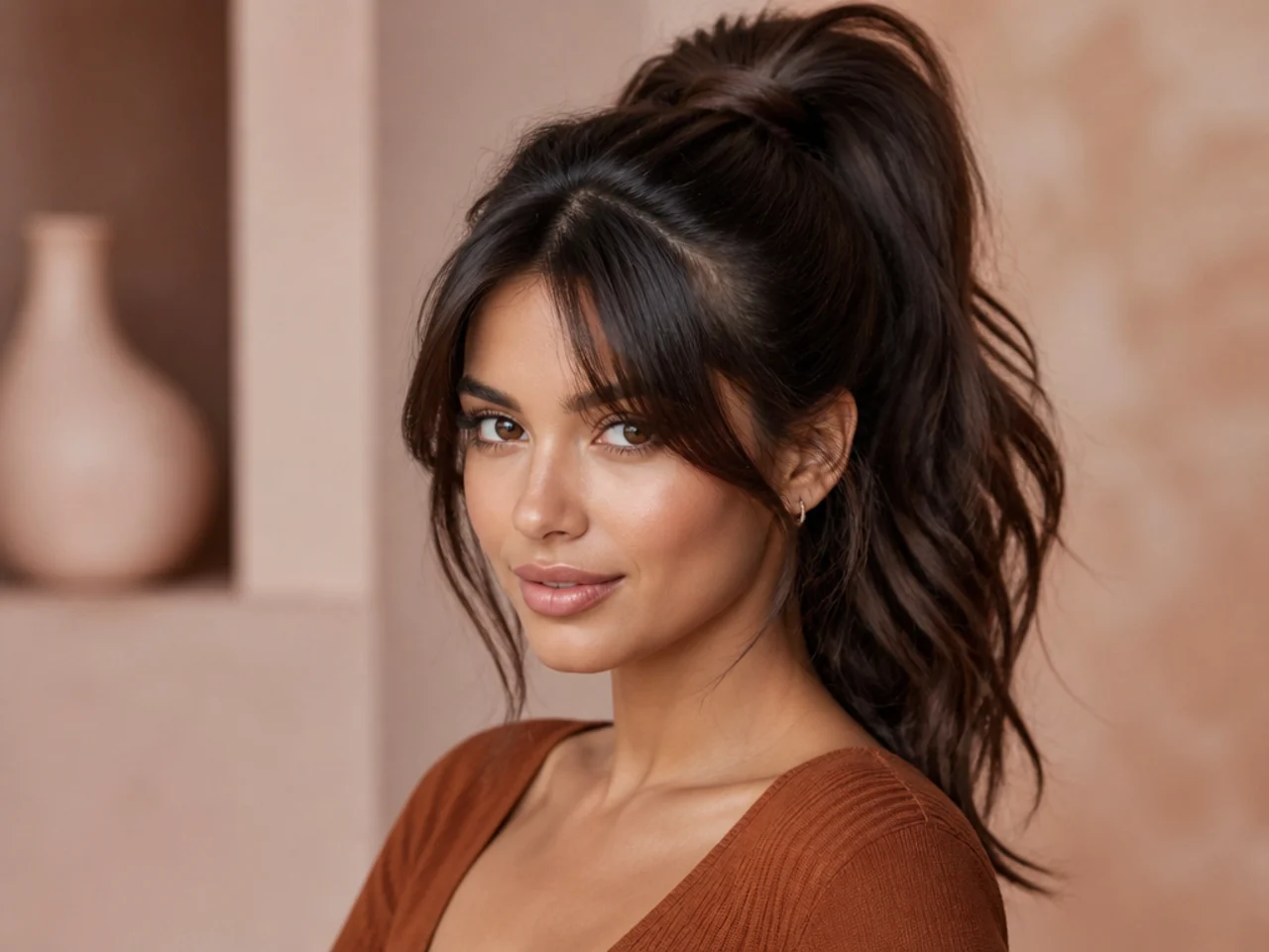 20 High Ponytail Hairstyles With Bangs