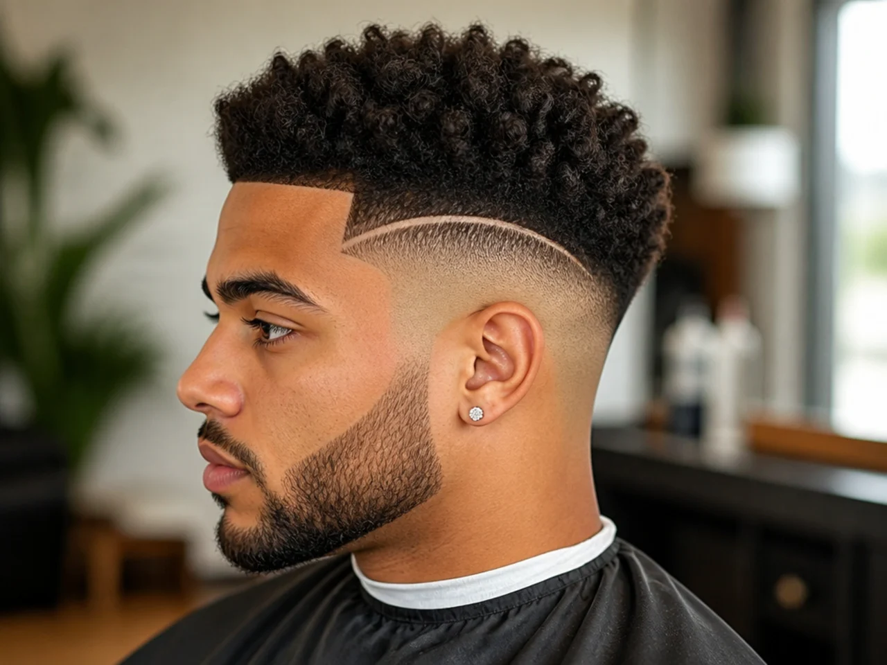 28. High Taper Fade with Design (Line Up)