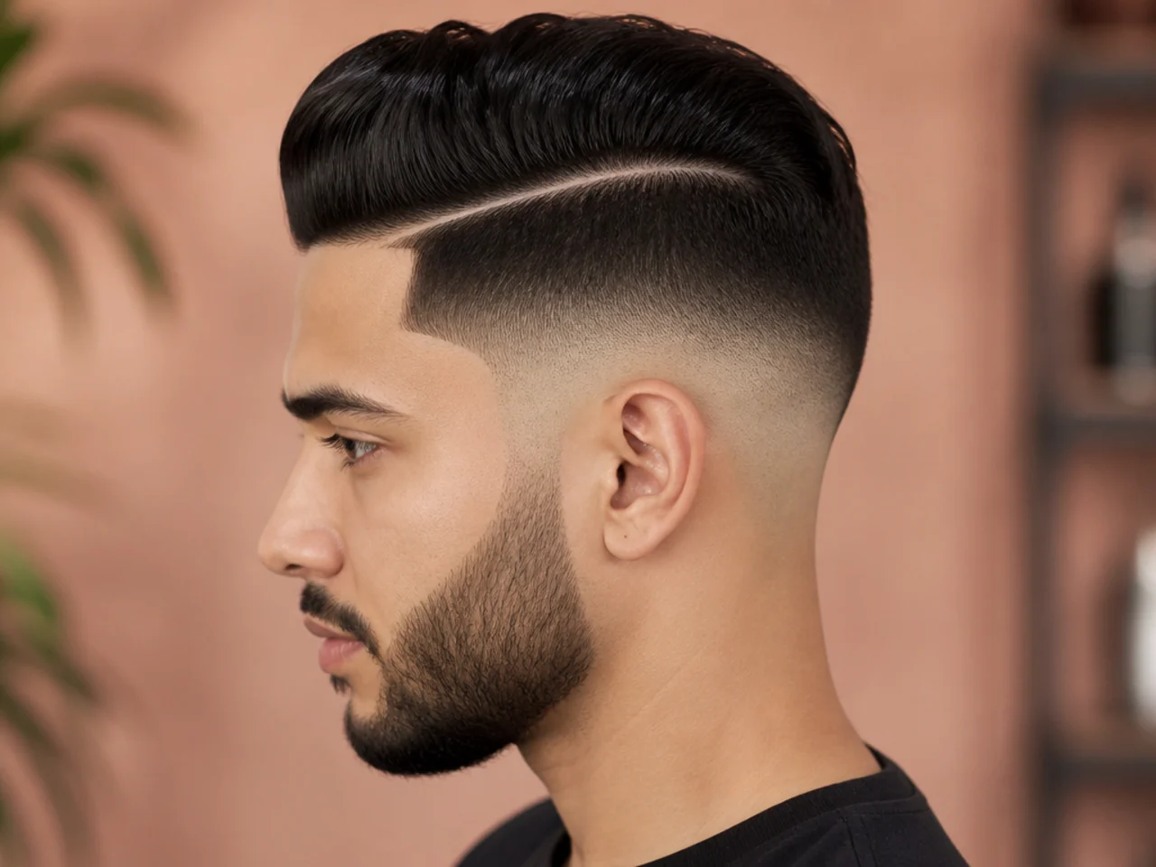 29. High Taper Fade with Hard Part