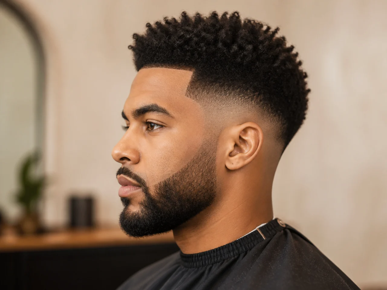 35. High Taper Fade with Beard