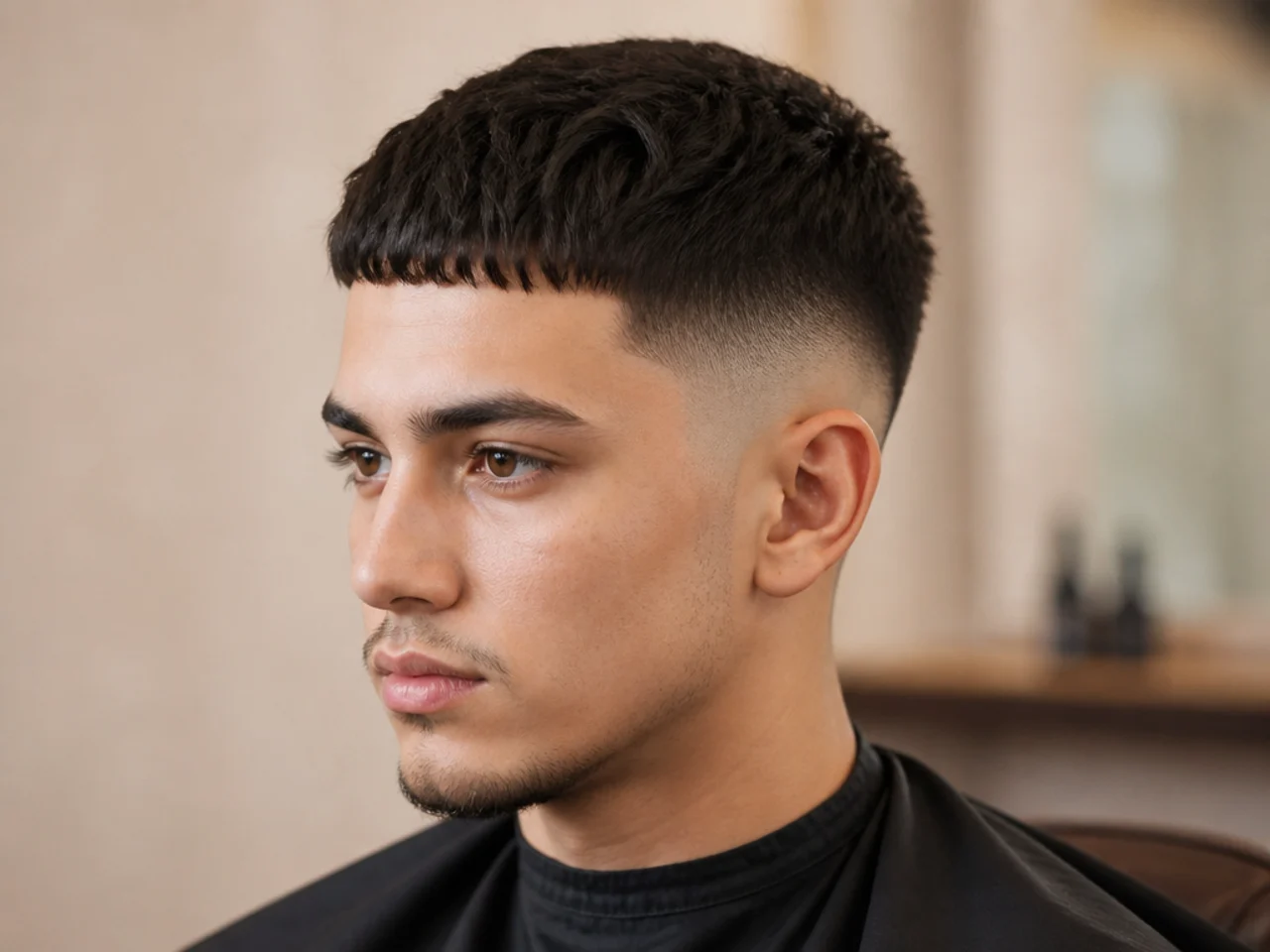 5. High Taper Fade with Caesar Cut