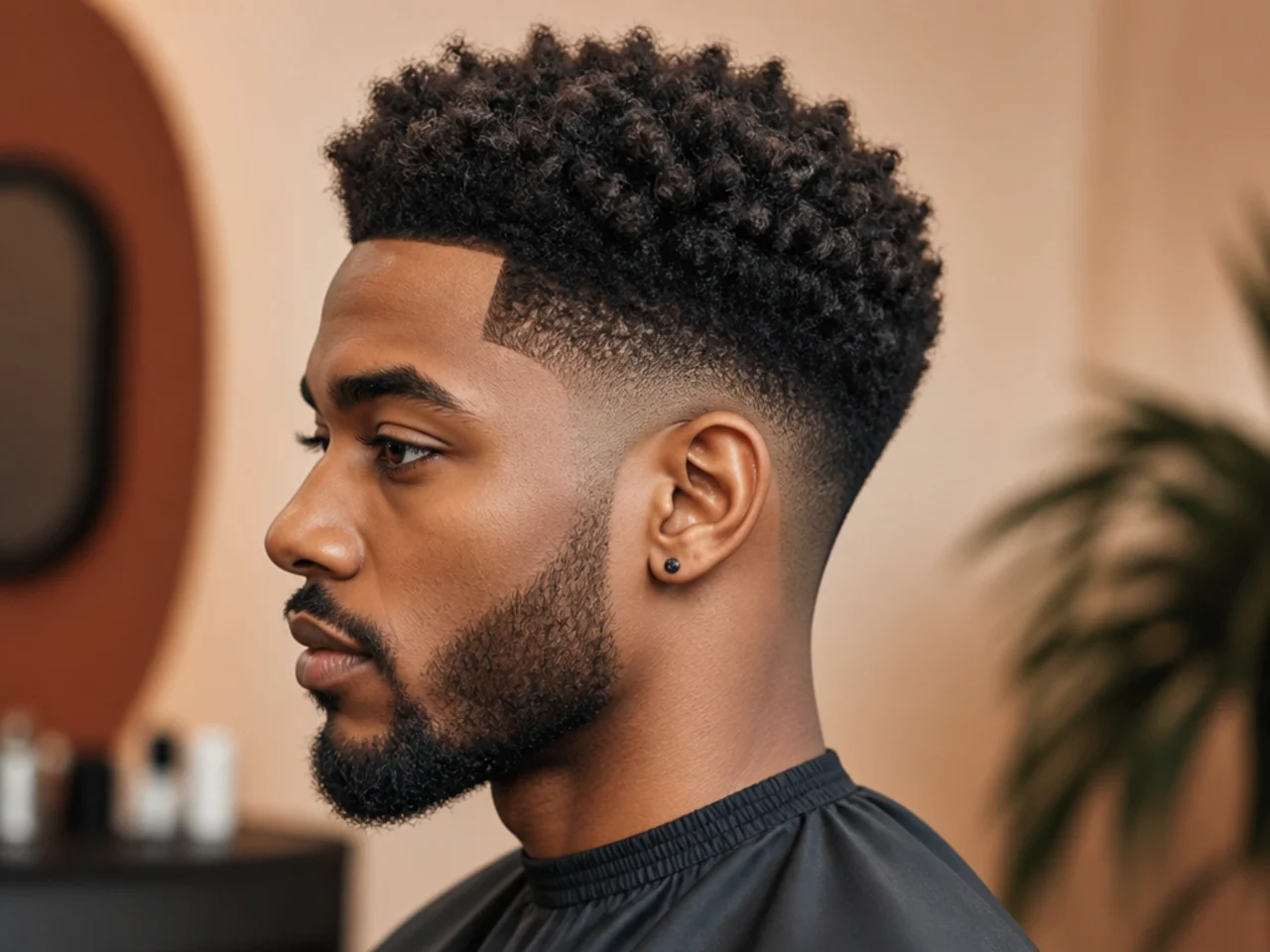 8. High Taper Fade Afro