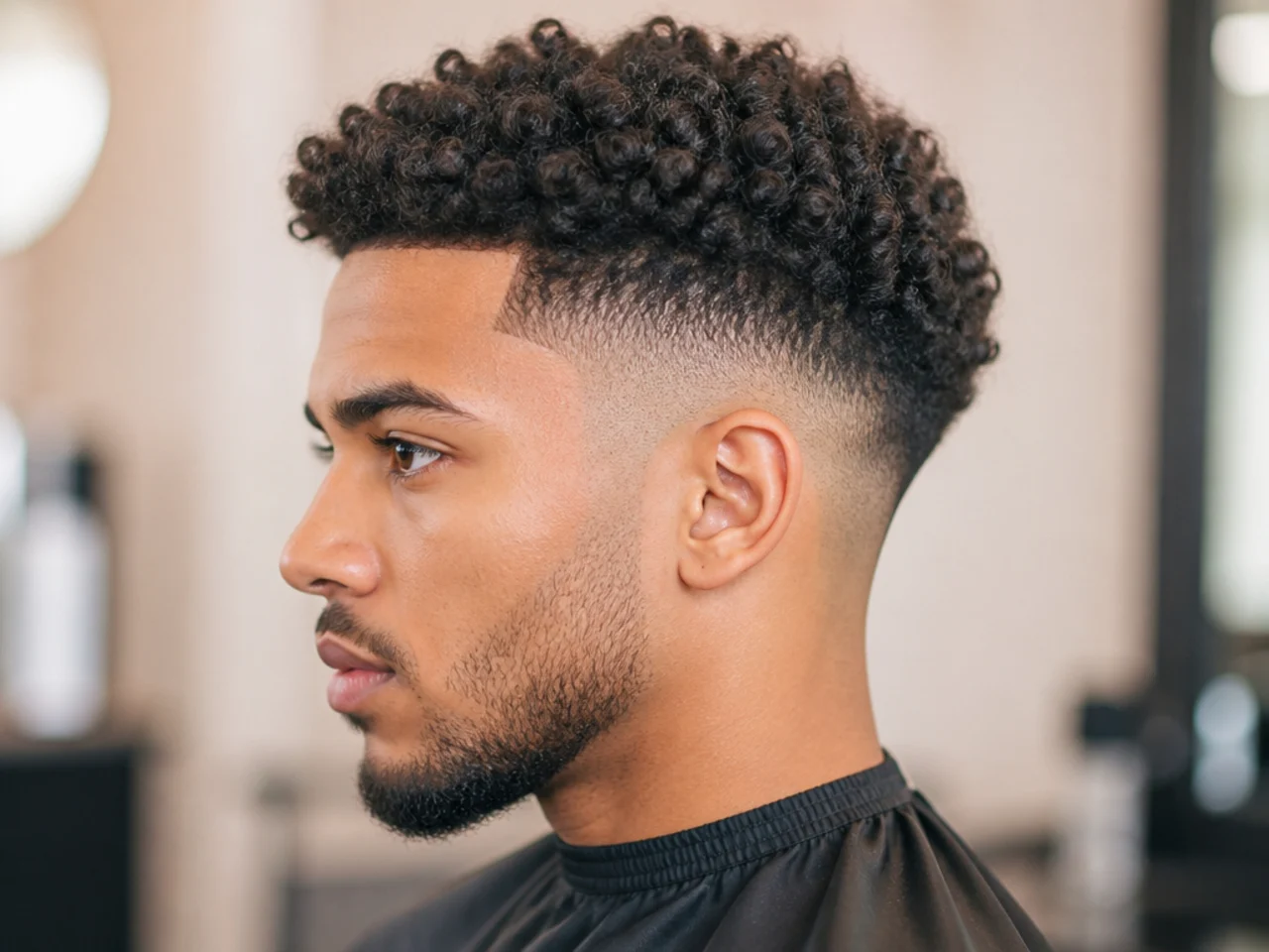 High Taper Fade for Textured & Curly Hair