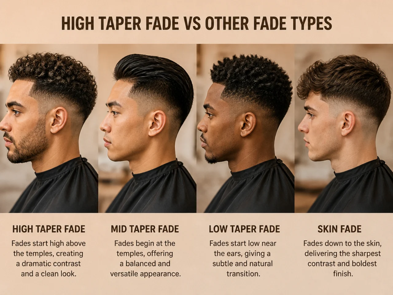 High Taper Fade vs Other Fade Types
