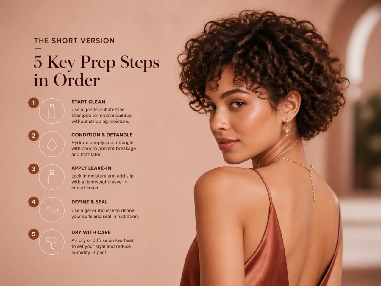 The five key prep steps laid out in order
