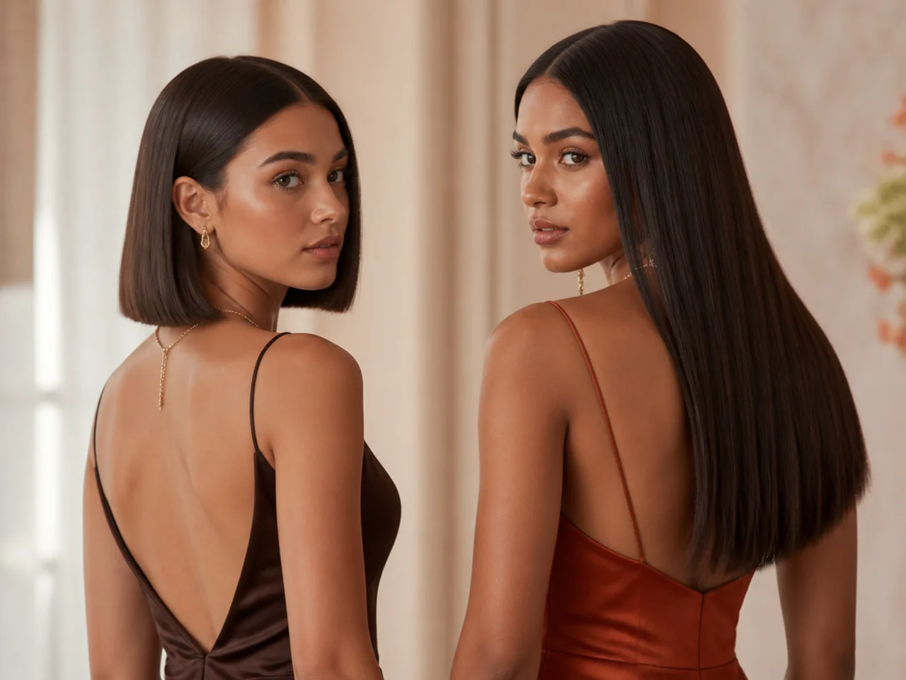 Sleek straight finishes compared at both lengths