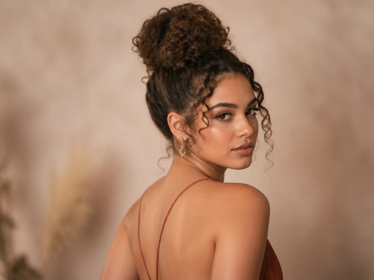 Curly top knot