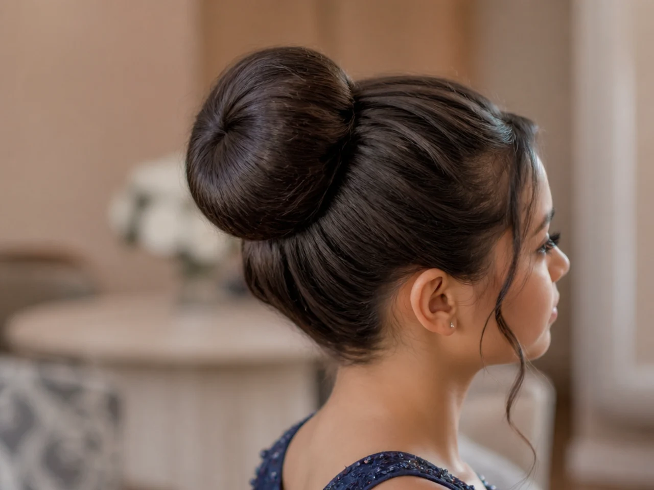 A large round bun built over a foam padding ring
