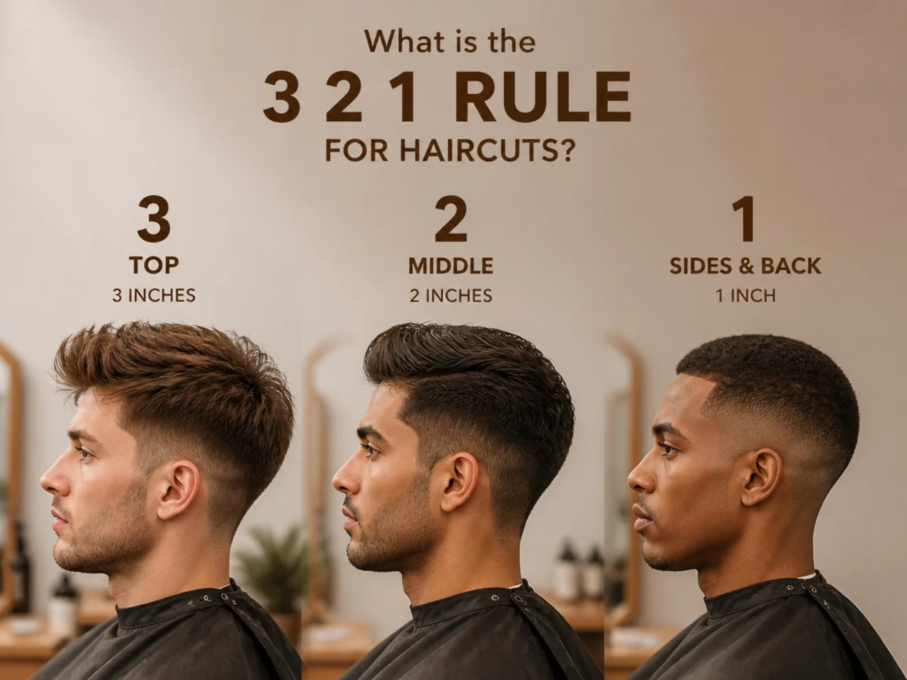 What is the 3 2 1 Rule for Haircuts?
