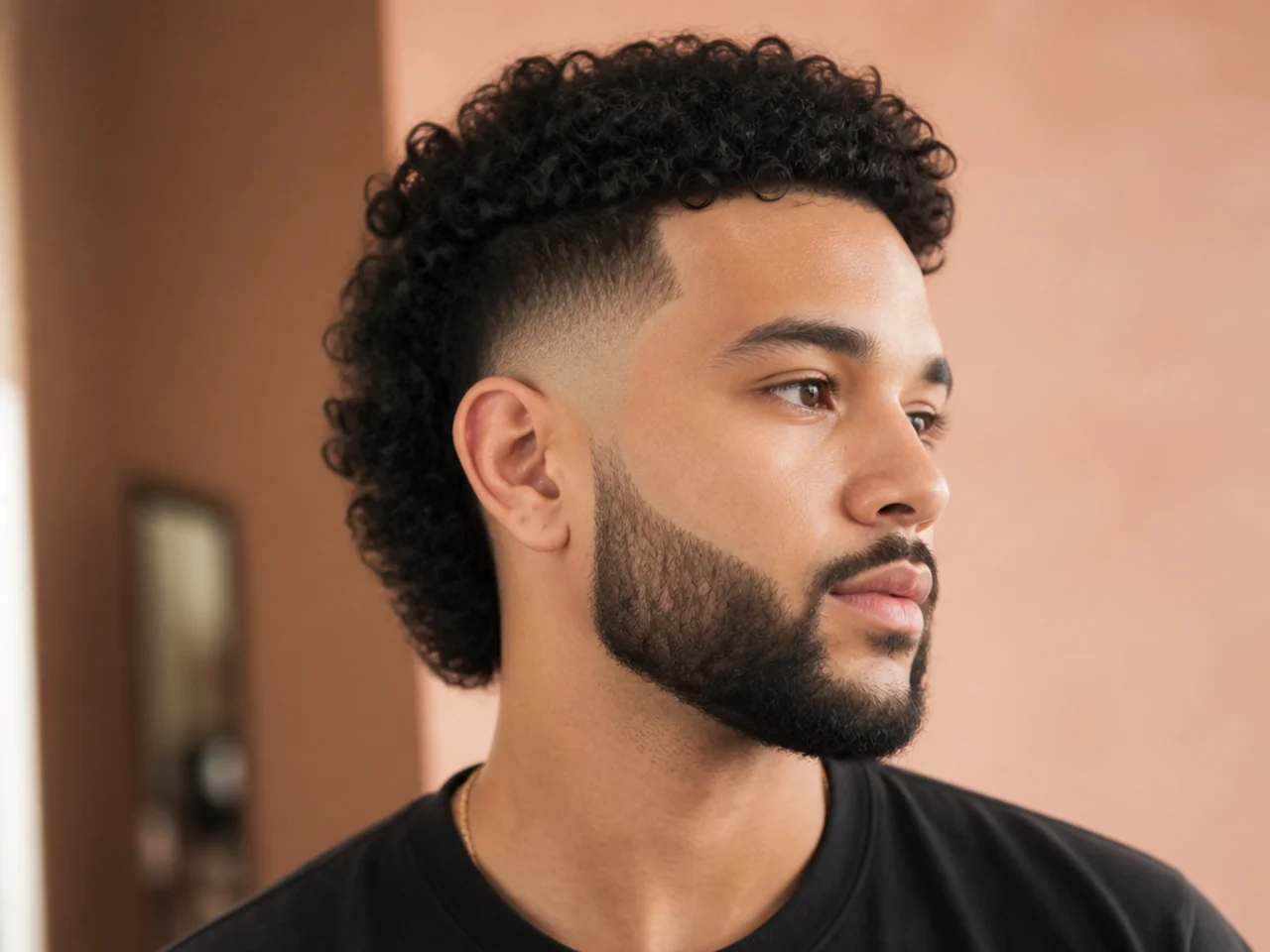 Planning a beard around a burst fade arc