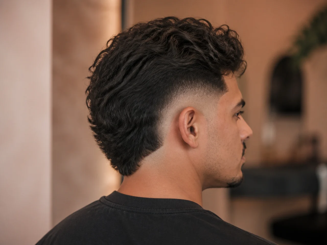 A three-quarter reference photo of a burst fade