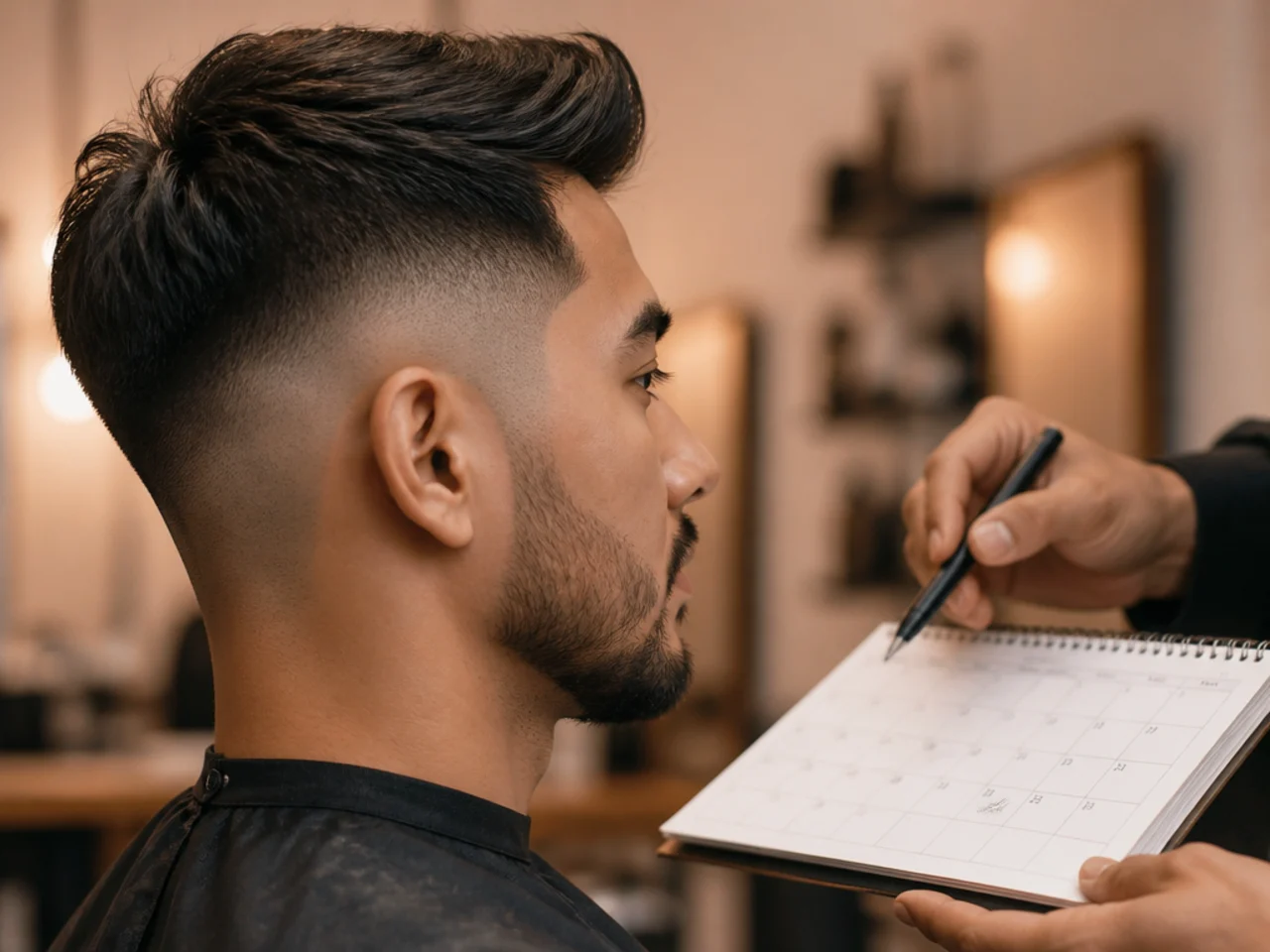A calendar of haircut appointments