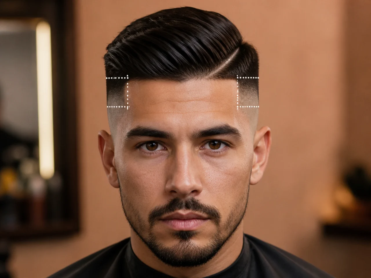Fade height and depth marked on a head