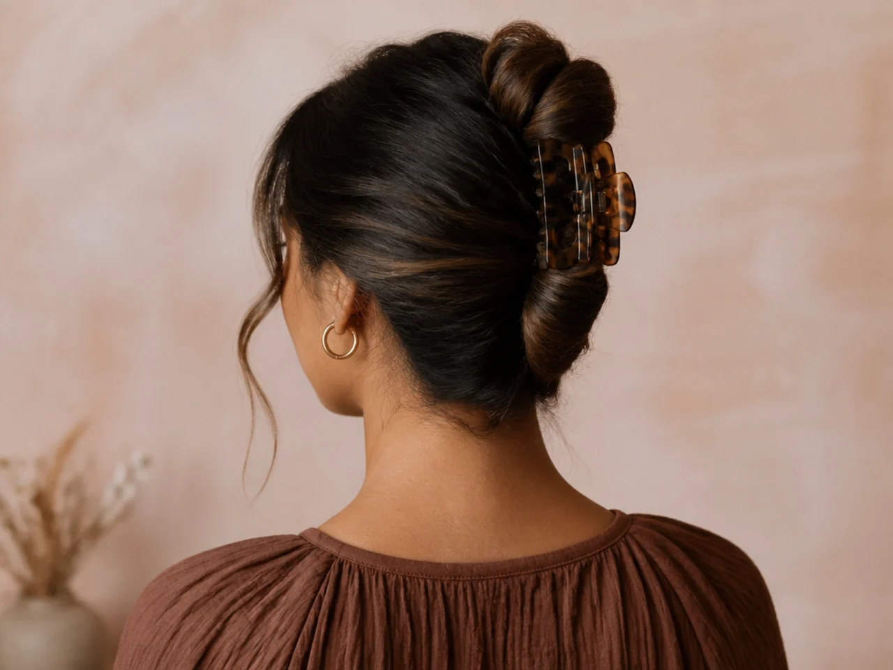Hair twisted into a firm rope down to the ends