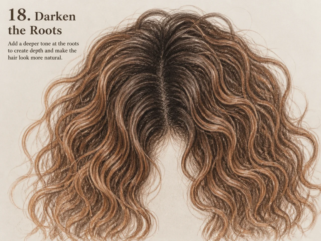 Darker tone added at the roots