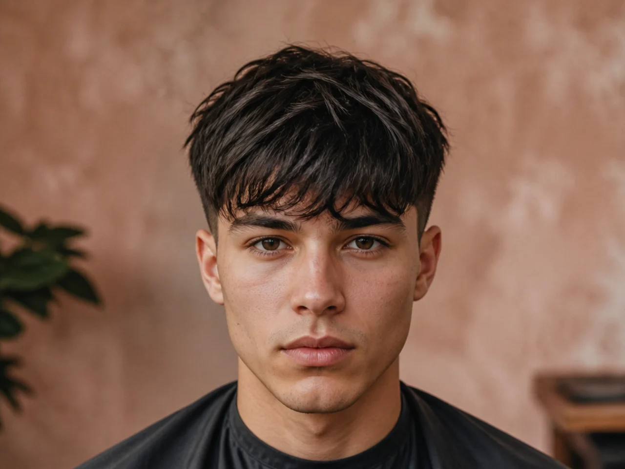 A fringe perimeter cut deliberately long