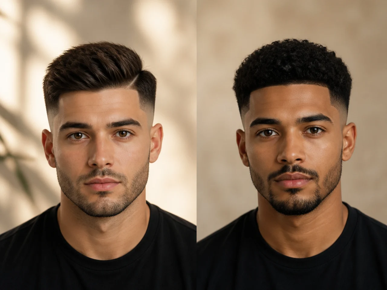 Comparing a high fade and a high taper