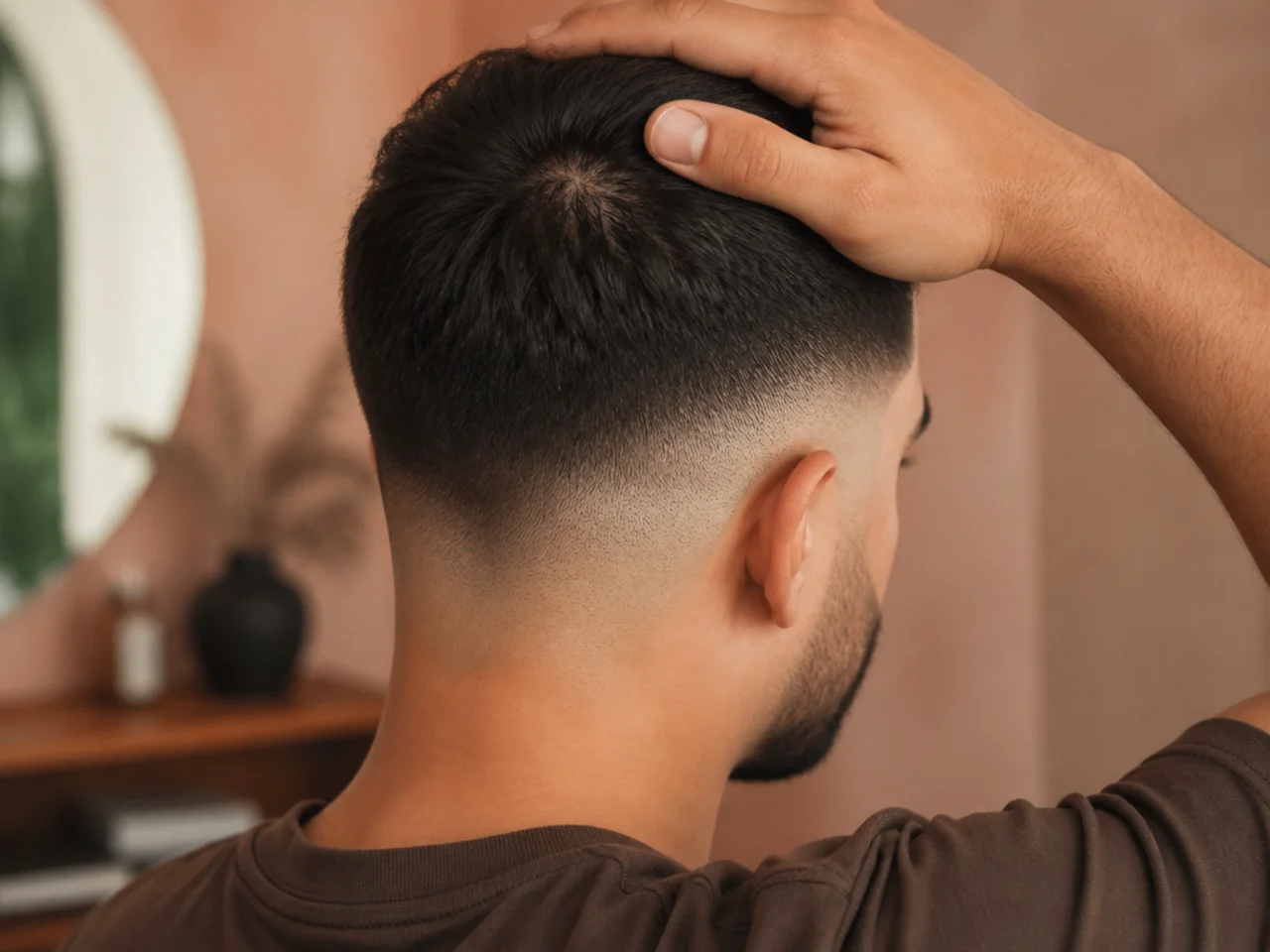 Checking crown density before committing to a high fade