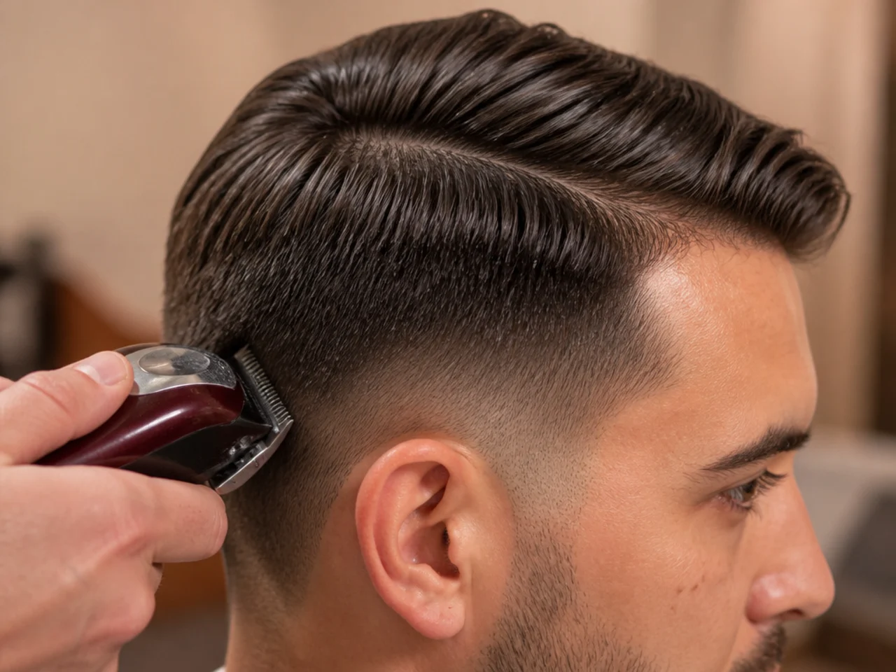 A taper being blended between two guard lengths