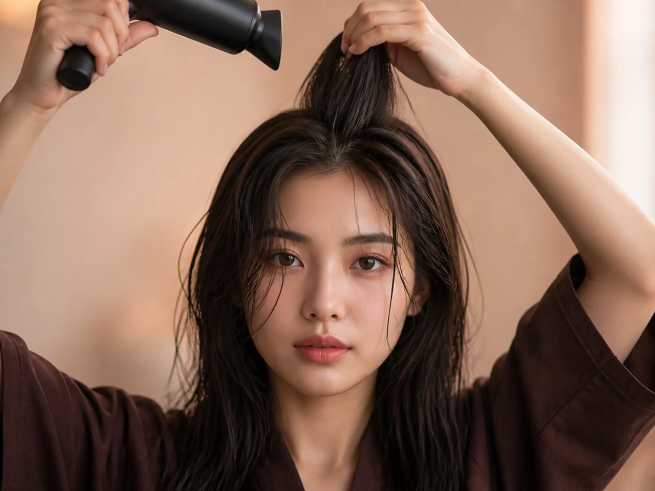 Roots being lifted while wet