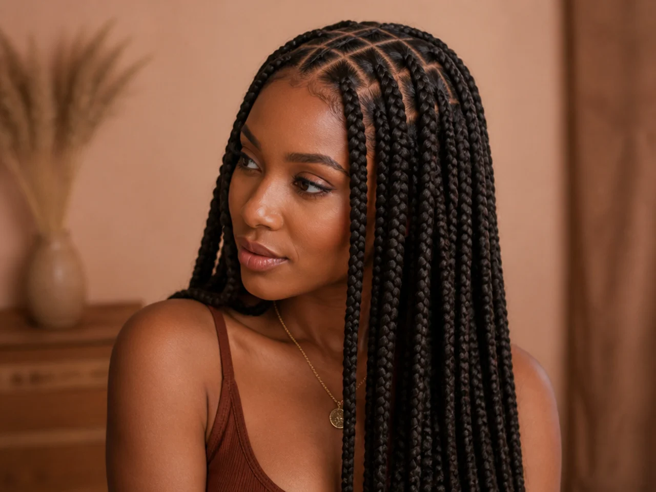Three-quarter view of a finished self-installed braid set