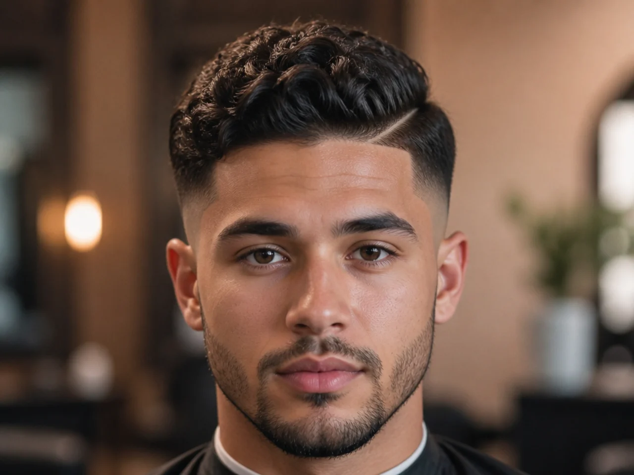 Checking both sides of a low fade at eye level