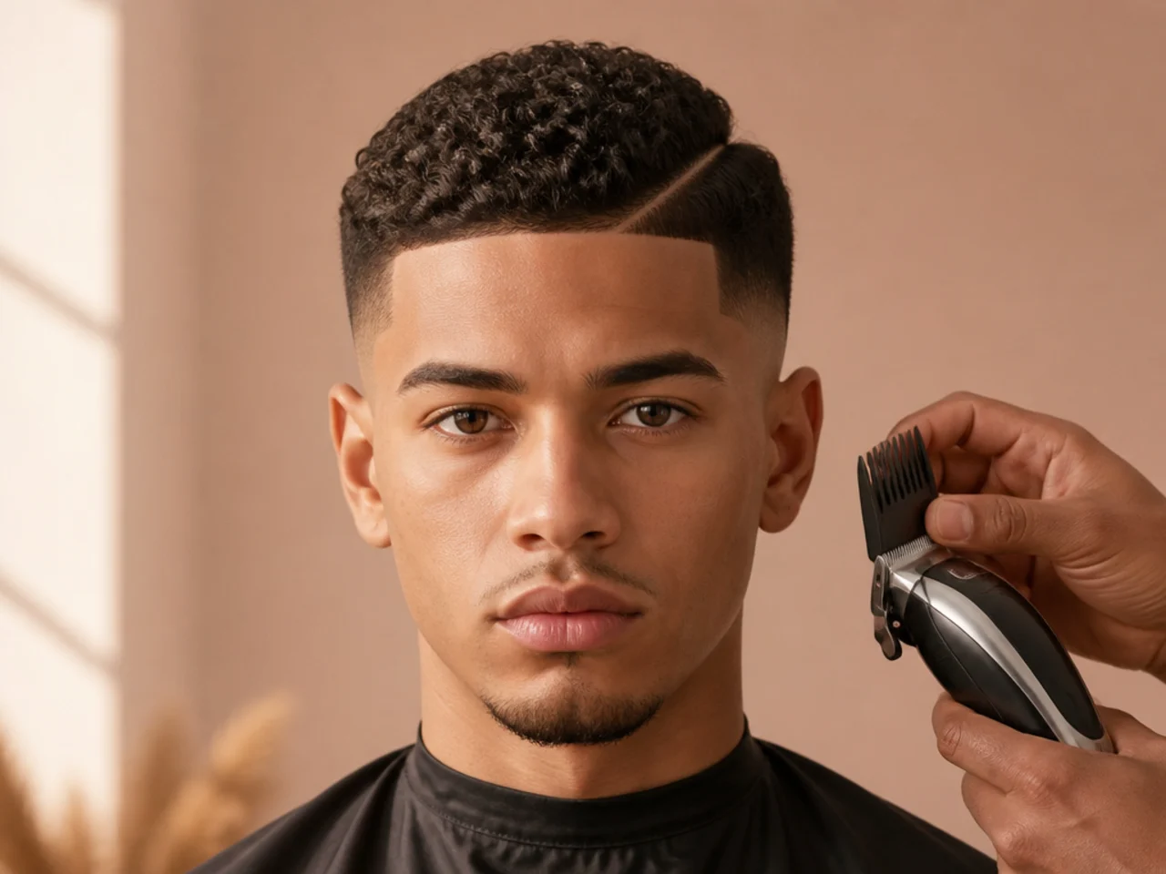 A number one guard being fitted to clippers