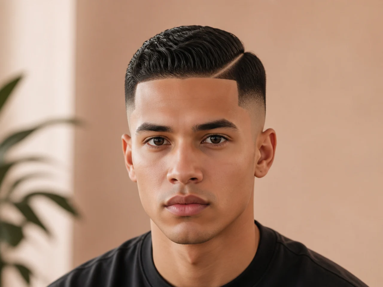 A low fade compressed into a hard line